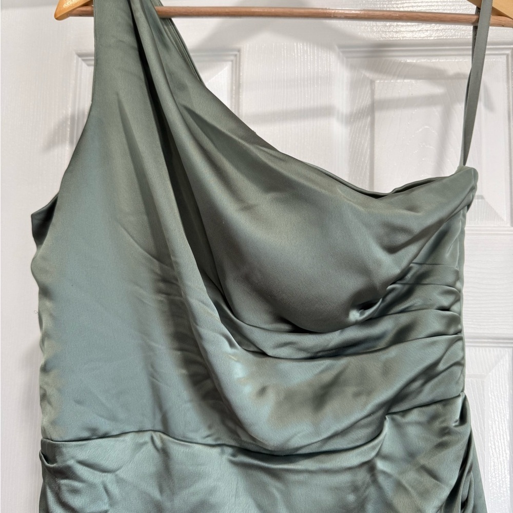 Mori Lee Sage Green Gown - Picture 2 of 6